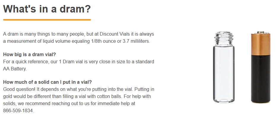 Dram vs Gram: Learning the Difference - Discount Vials